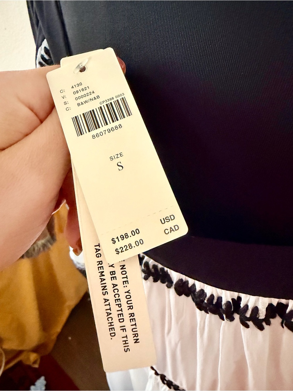 Anthropologie White and Black Embroidered Maxi Dress - Picture 6 of 8